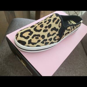 Kate spade double deck mule leopard